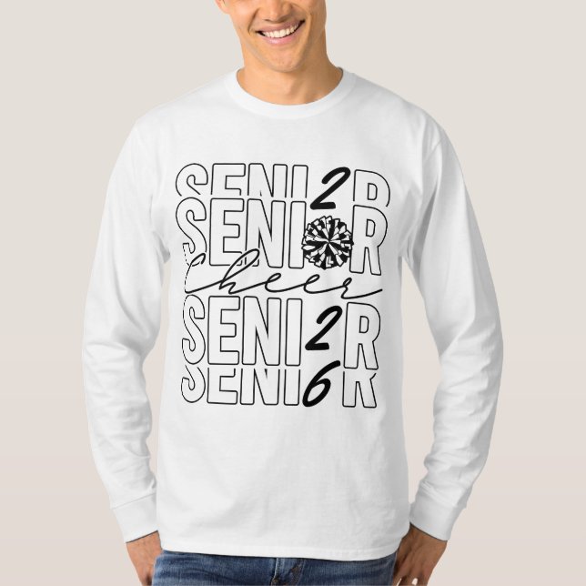 T-shirt Cheer Senior 2026 Hommes LS (Devant)