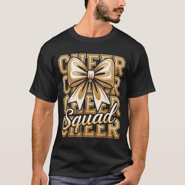 T-shirt Cheer Squad Gold Funny Srt Cheerleader Cheerleadin (Devant)