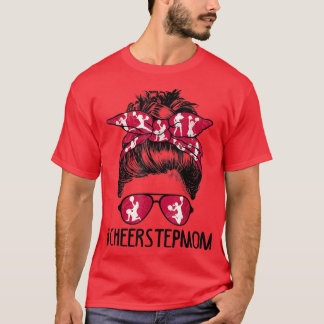T-shirt Cheer Stepmom Cheerleader Stepmom Life Messy Bun M