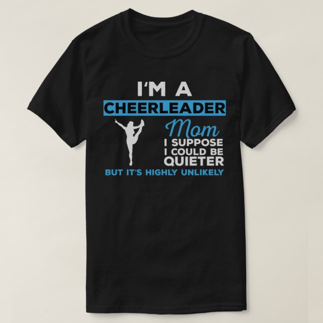 T-shirt Cheerlead Funny Pom-pom girl Maman Cadeau (Design devant)