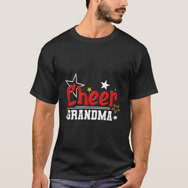 T-shirt Cheerleader Cheerleading Cheer Grandma (Devant)