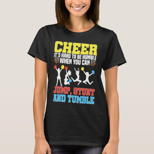 T-shirt Cheerleader Cheerleading  Cheer It´s hard to be Hu (Devant)