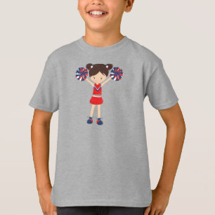 T-shirt Cheerleaders, Mignonne fille, Cheveux Brown, Cheer