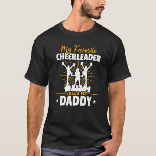 T-shirt Cheerleading Ma pom-pom girl préférée m'appelle Pa
