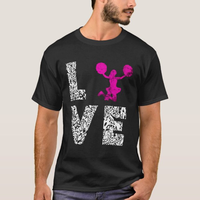 T-shirt Cheerled Dancing Cheer Team Love Chorégraphie (Devant)