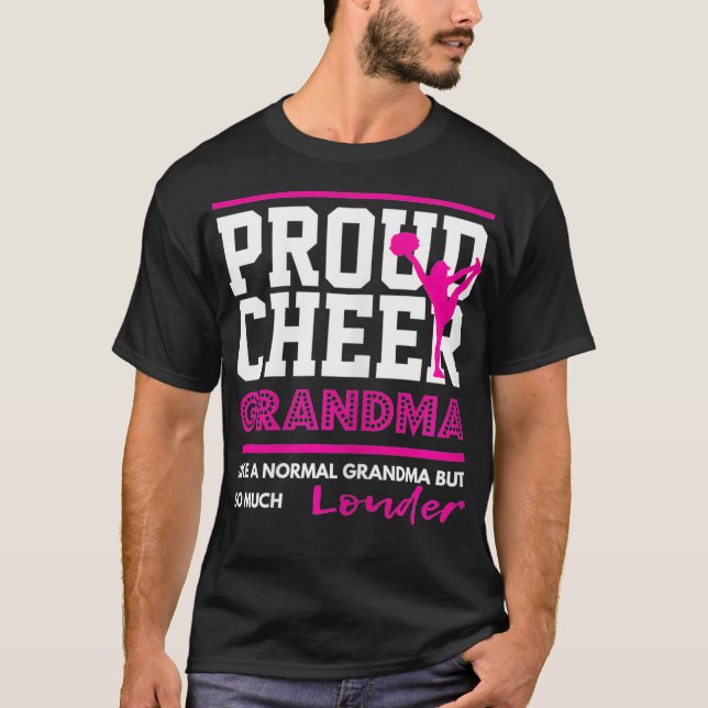 T-shirt Cheerled Fiers Cheer Grandma Graphisme (Devant)
