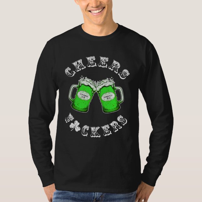 T-shirt Cheers F ckers St Patricks Day Beer Drinking Mugs  (Devant)