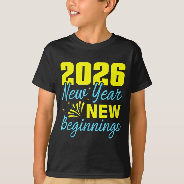 T-shirt Cheers To 2026 Happy New Year Party New Beginning  (Devant)
