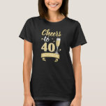 T-shirt Cheers To 40 Years Champagne Wedding Anniversary<br><div class="desc">Cheers To 40 Years Champagne Wedding Anniversary 2022 Poison. Parfait pour papa,  maman,  papa,  men,  women,  friend et family members on Thanksgiving Day,  Christmas Day,  Mothers Day,  Fathers Day,  4th of July,  1776 Independent Day,  Vétérans Day,  Halloween Day,  Patrick's Day</div>