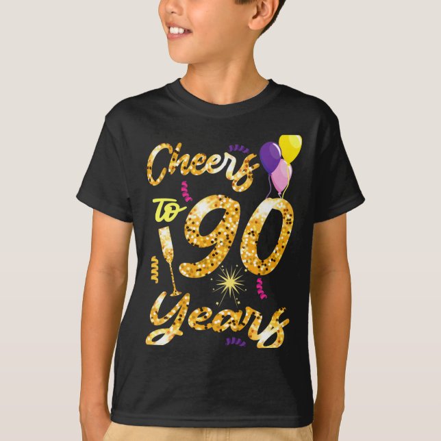 T-shirt Cheers To 90 Years 1931 90th Birthday Celebration  (Devant)