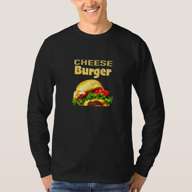 T-shirt Cheese Burger National Hamburger Day Fast Foods (Devant)