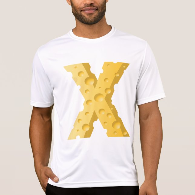 T-shirt Cheese Letter X Typography (Devant)