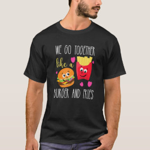 T-shirt Cheeseburger Cute Et Fries Pour Femmes Et Enfants