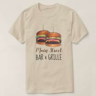 T-shirt Cheeseburger Hamburger Sliders Bar Pub