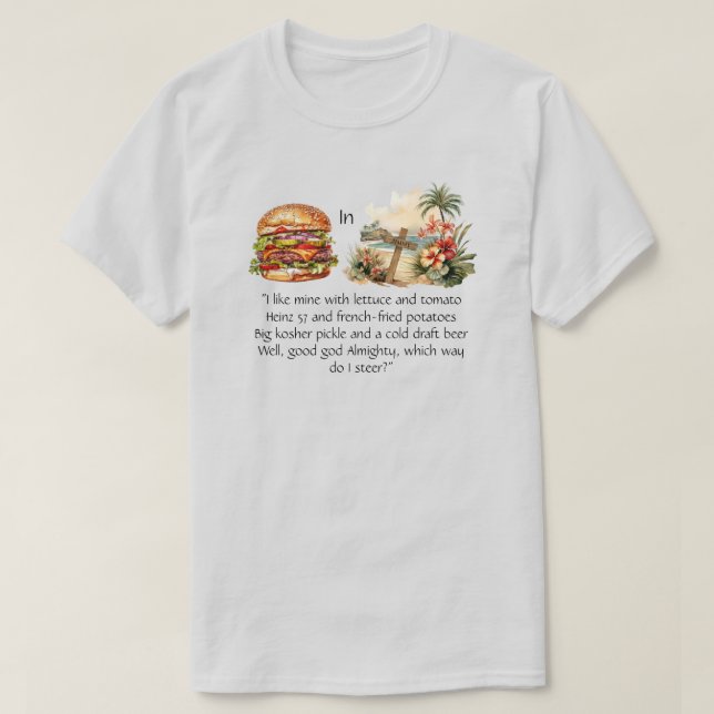 T-Shirt Cheeseburger In Paradise (Design devant)
