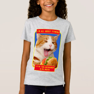 T-Shirt Cheeseburger mangeant des chats