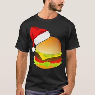 T-shirt Cheeseburgers Hamburger Santa Hat Correspondance C