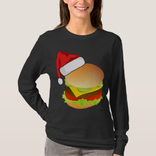 T-shirt Cheeseburgers Hamburger Santa Hat Correspondance C