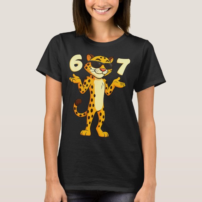 T-shirt Cheetah 67 Meme Funny Kids Teens Gen Alpha Slang 6 (Devant)