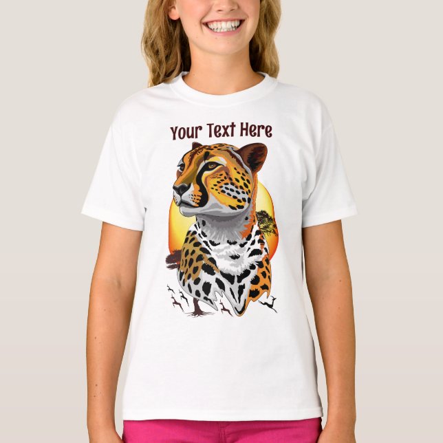 T-shirt Cheetah African Feline Wild Animal (Devant)