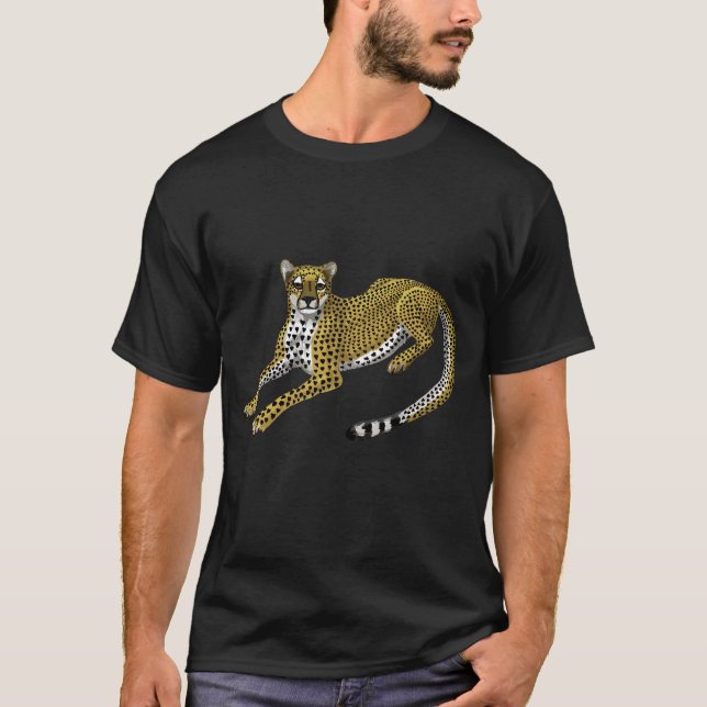 T-shirt Cheetah avec des points de coeur (Devant)