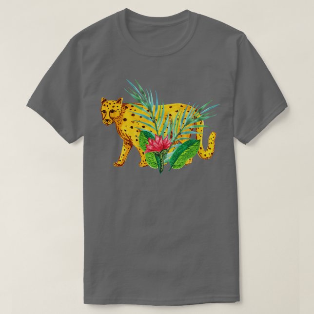 T-shirt Cheetah Dans Les Mauvaises Herbes (Design devant)