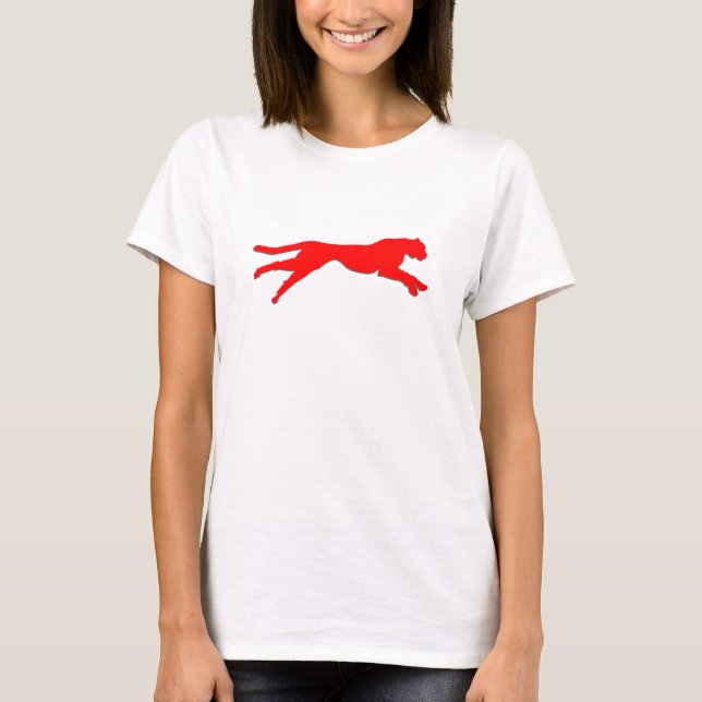 T-shirt Cheetah d'art graphique rouge (Devant)