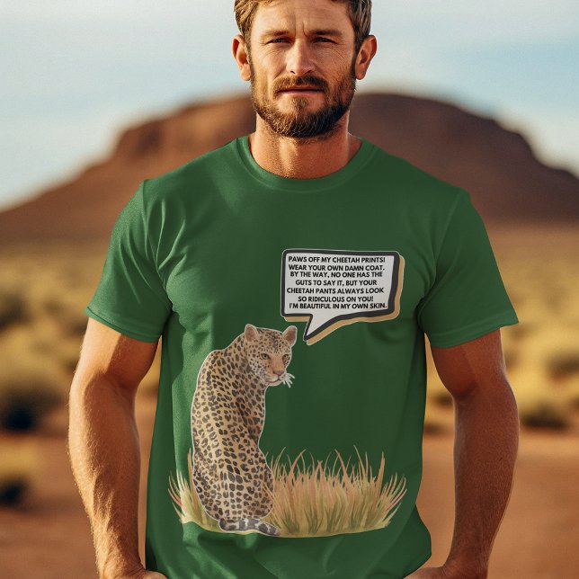 T-shirt Cheetah Droits Des Animaux Parle De L'Expression (Créateur téléchargé)