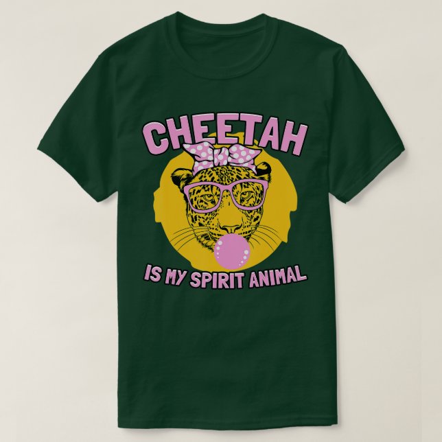 T-shirt Cheetah Est Mon Esprit Animal Chat Le Plus Rapide  (Design devant)