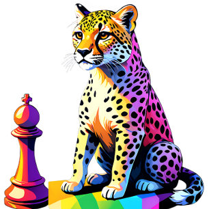 T-shirt Cheetah Jouer aux échecs - Animal le plus rapide s