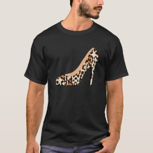 T-shirt Cheetah Leopard Poster de animal haute talons pomp