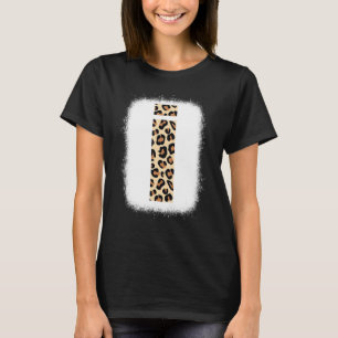 T-shirt Cheetah Lettre Imprimée I Lettre Initiale I Leopar