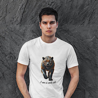 T-shirt Cheetah noir