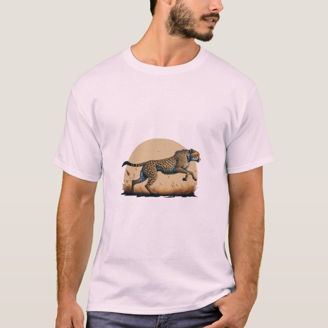 T-shirt Cheetah on the Go" "Gotta Run Fast !" "Sprint Supr (Devant)