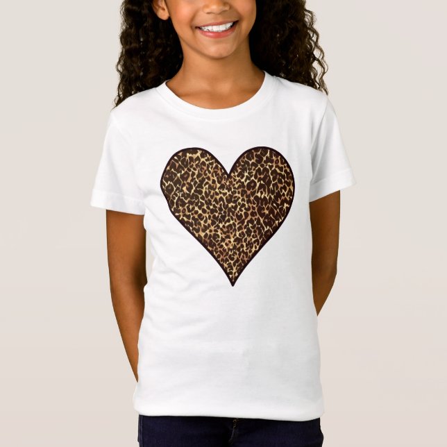 T-Shirt Cheetah Print Heart (Devant)