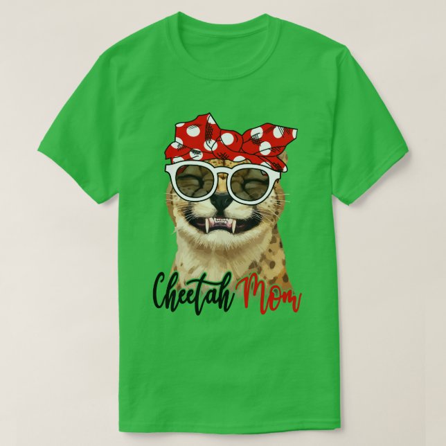 T-shirt Cheetah Shirt Cheetah Maman Bandana (Design devant)
