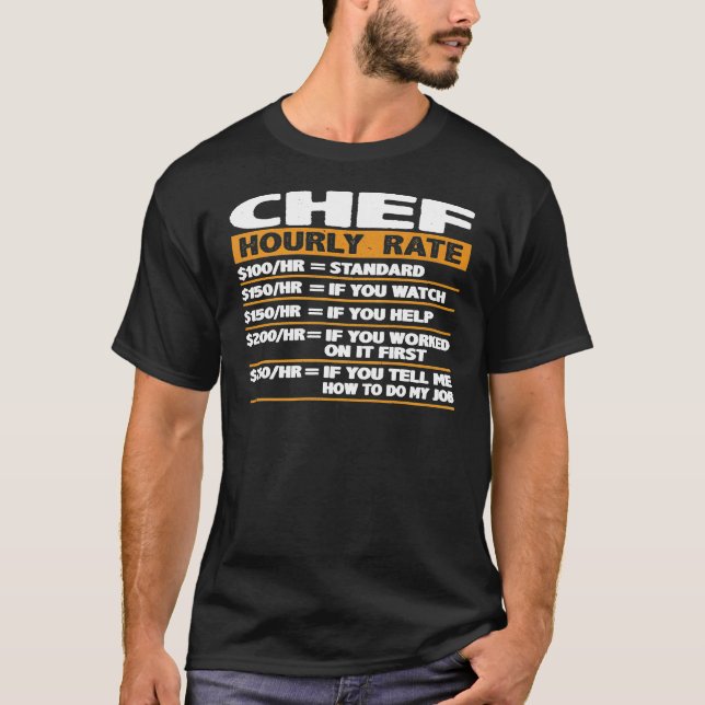 T-shirt Chef à l'heure (Devant)
