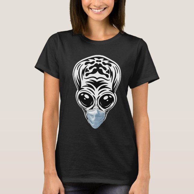 T-shirt Chef Alien UFO Masque visage Je crois Aliens UFO (Devant)