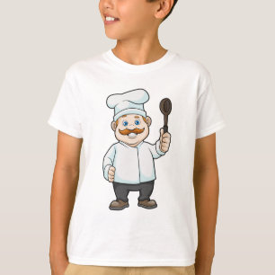 T-shirt Chef avec casquette et cuillère à soupe du chef