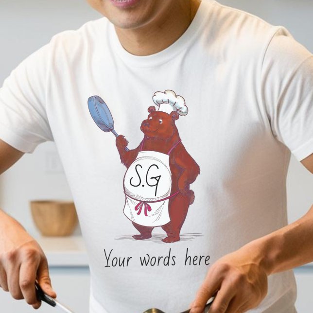 T-shirt Chef Bear Tee - Fantaisie Cuisine chemise pour amo (Créateur téléchargé)