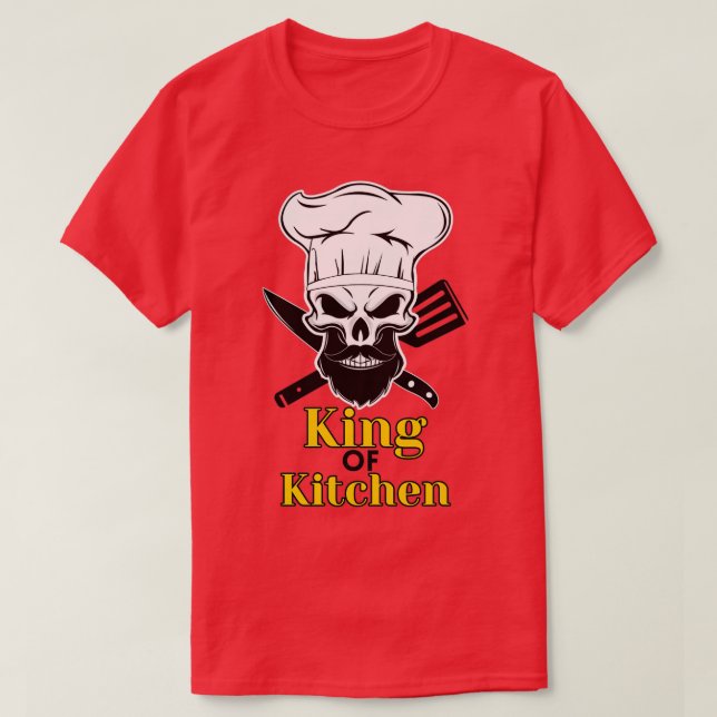 T-shirt Chef Beard Skeleton Bake Skull Bearé Skeletal Co (Design devant)
