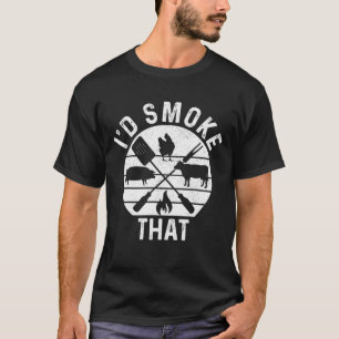 T-shirt Chef Boucher BBQ Je fumerais ce boeuf de porc amus
