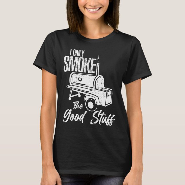 T-shirt Chef Boucher Cuisinier BBQ Fumer Cette Vache Boeuf (Devant)