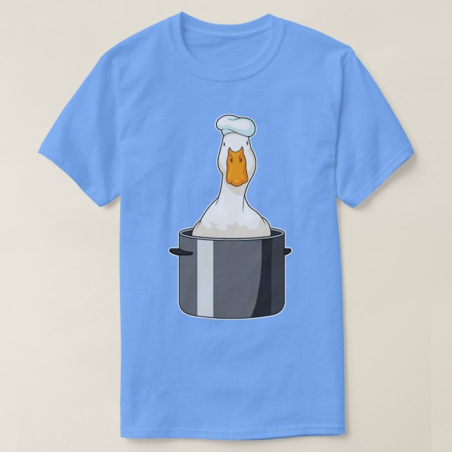 T-shirt Chef Canard Casserole Casquette de chef (Design devant)