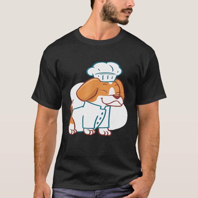 T-shirt Chef - Chef Beagle Chien Puppy Cook (Devant)