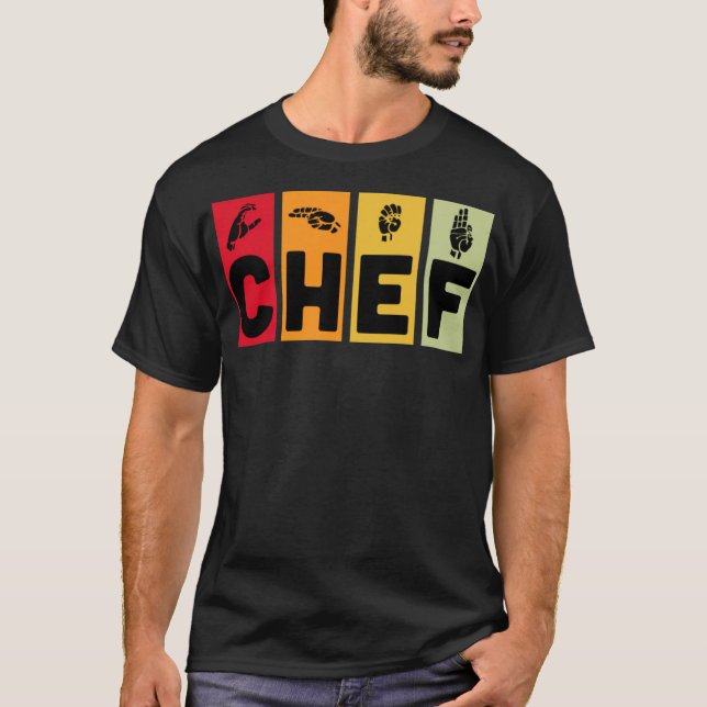 T-shirt Chef colorful funny pampered chef  (Devant)