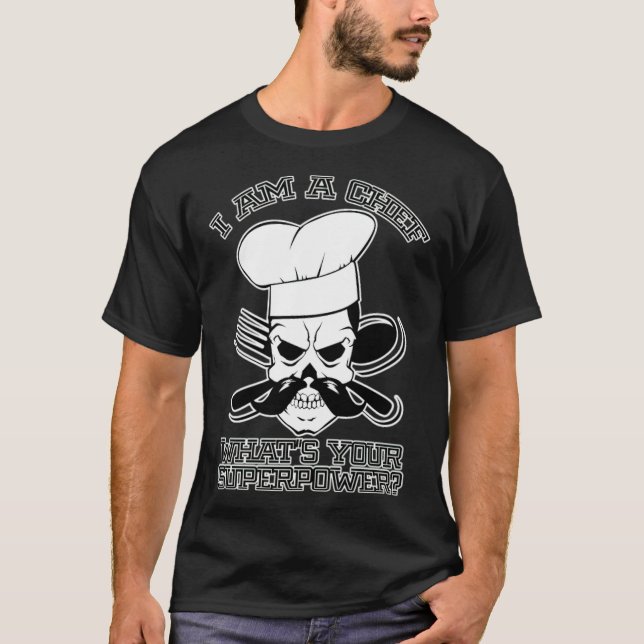 T-shirt Chef cook funny crossfit pirate ship kitchen  (Devant)
