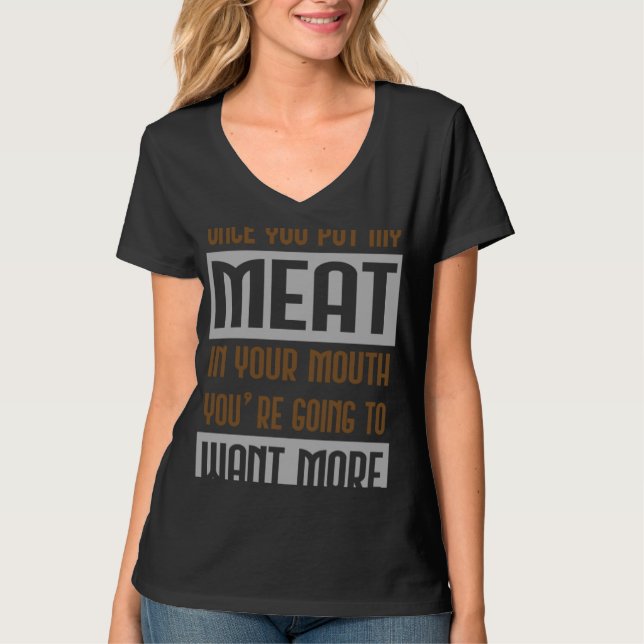 T-shirt Chef Cook Meat Kitchen Worker (Devant)
