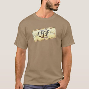 T-shirt Chef Cool Patiné Rousty Car Numéro de licence Pl