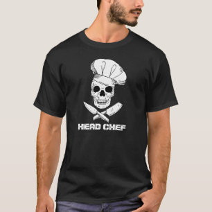 T-shirt Chef Cool Skeleton dans Chef Casquette Design